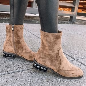 New Vince Camuto Kelcha Faux Suede Studded Boot